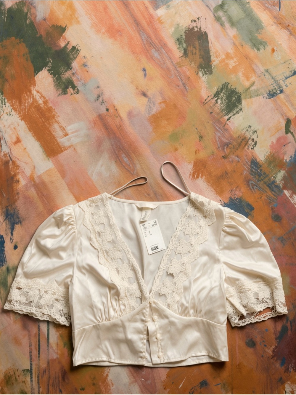 🤍 Doen Inspired - BNWT Romantic Lace H&M Cropped Top 🤍